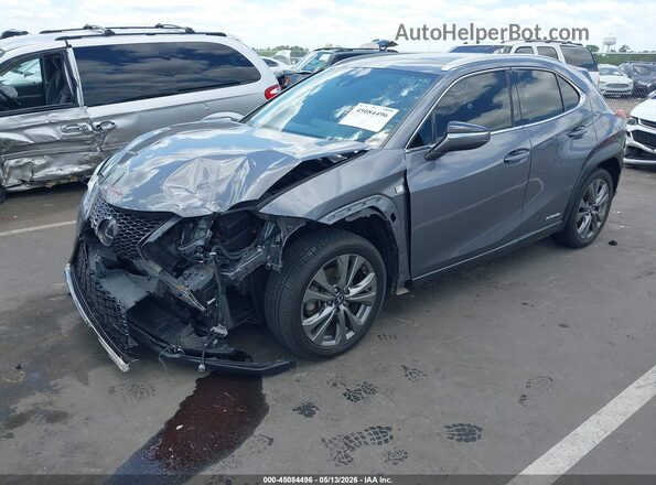 JTHU9JBH4K2011492 2019 LEXUS UX 250H Gray წინა მარცხენა ხედი სამი მეოთხედიდან