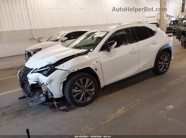 JTHU9JBH9K2009706 2019 LEXUS UX 250H White წინა მარცხენა ხედი სამი მეოთხედიდან