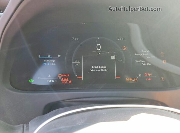 JTHUCJDH0S2011309 2025 LEXUS UX Gray Vista del cuadro de instrumentos