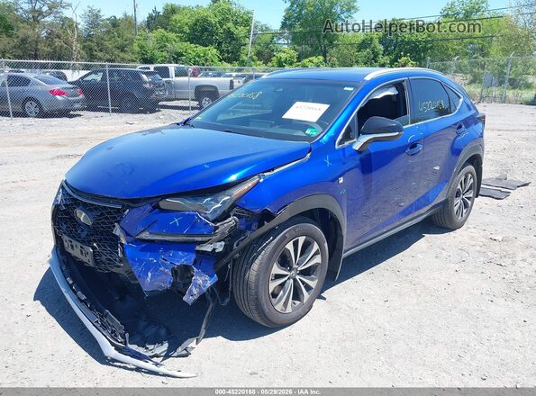JTJBARBZ1J2158985 2018 LEXUS NX 300 Blue წინა მარცხენა ხედი სამი მეოთხედიდან