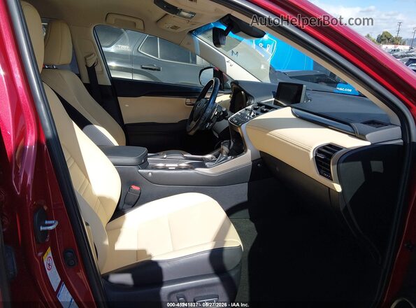 JTJBARBZ7J2174107 2018 LEXUS NX 300 Red Вид салону спереду
