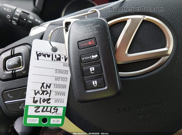JTJBJRBZ7K2104186 2019 LEXUS NX 300H Black 