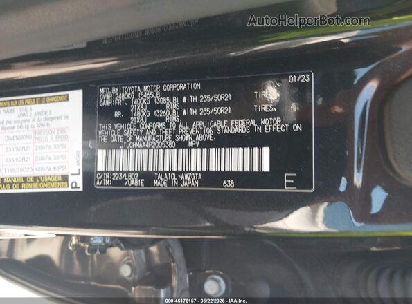 JTJCHMAA4P2005380 2023 LEXUS RX 350 Black Vista del compartimento del motor
