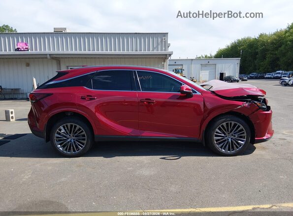 JTJCJMGA8S2034739 2025 LEXUS RX 450H+ Red უკანა სალონის ხედი
