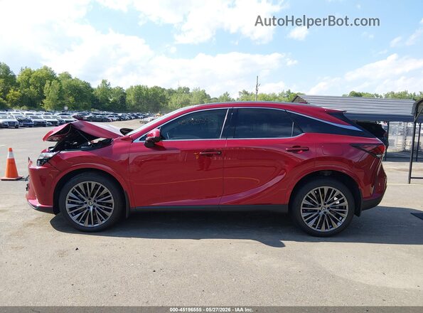 JTJCJMGA8S2034739 2025 LEXUS RX 450H+ Red სალონის 360-გრადუსიანი ხედი