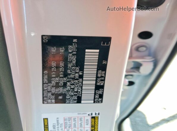 JTJCJMGA9T2041684 2026 LEXUS RX White Widok naklejki z numerem VIN