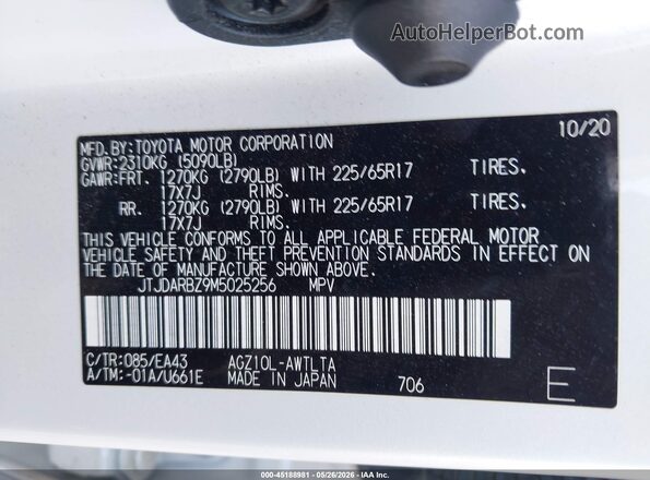 JTJDARBZ9M5025256 2021 LEXUS NX 300 White Շարժիչի բաժամունքի տեսք
