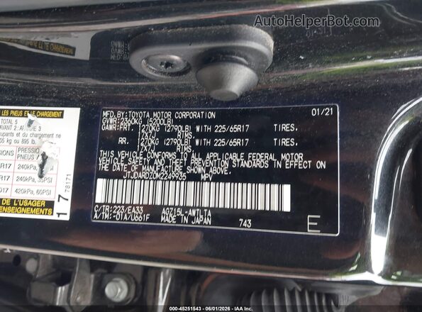 JTJDARDZ0M2249935 2021 LEXUS NX 300 Black ძრავის განყოფილების ხედი