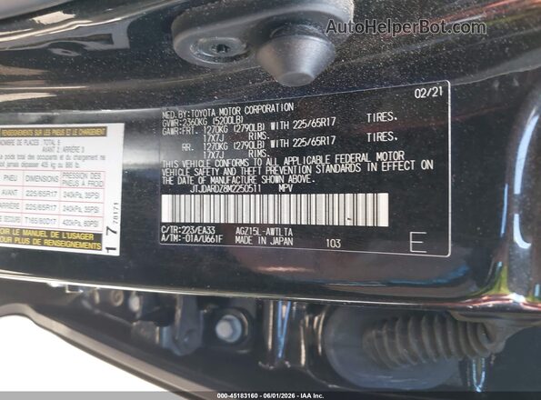 JTJDARDZ8M2250511 2021 LEXUS NX 300 Black Շարժիչի բաժամունքի տեսք