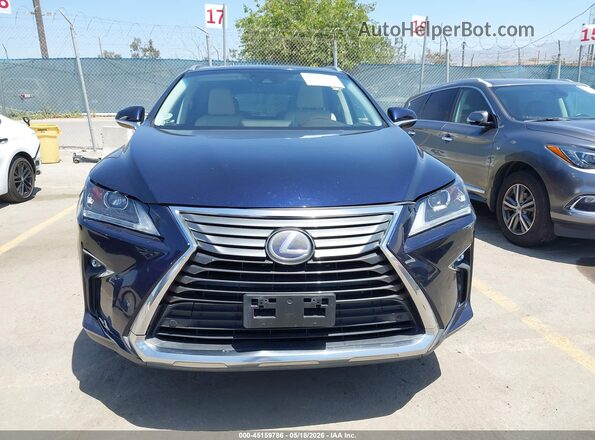JTJDGKCA2J2004597 2018 LEXUS RX 450HL Dark Blue Vista del cuadro de instrumentos