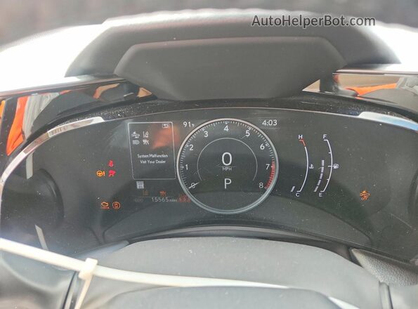 JTJGDCAZ2N5000719 2022 LEXUS NX White Вид щитка приладів