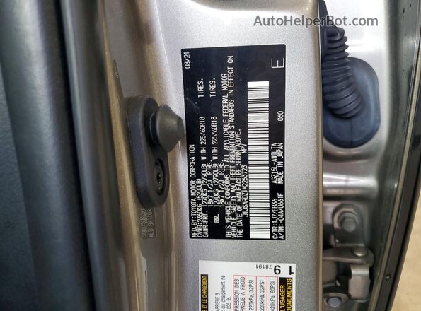 JTJSARDZ1M2263723 2021 LEXUS NX Серебряный Панорамный вид салона 360°