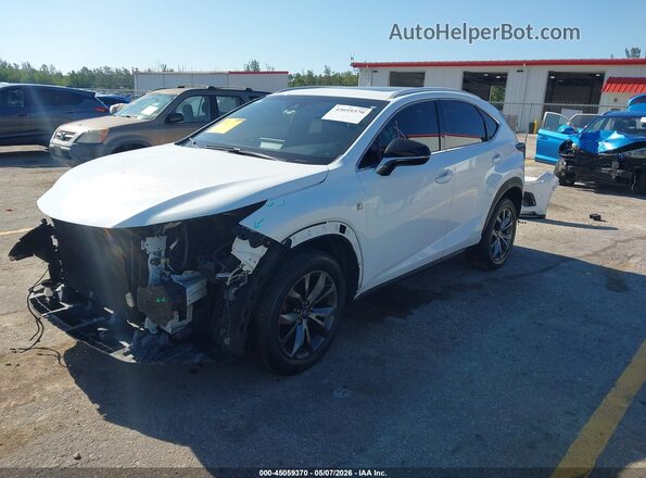 JTJYARBZ2J2102032 2018 LEXUS NX 300 White წინა მარცხენა ხედი სამი მეოთხედიდან