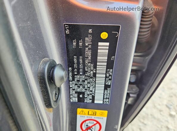 JTJYARBZ7H2075467 2017 LEXUS NX Gray Вид наклейки з VIN-кодом