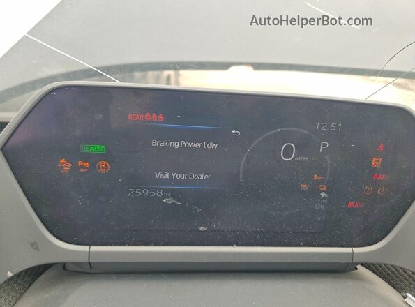 JTMABABA0PA022854 2023 SUBARU SOLTERRA Белый Вид щитка приборов