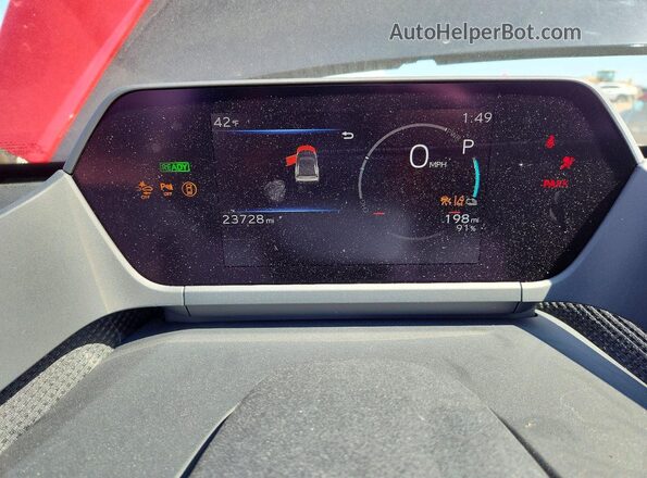 JTMABACA1RA078142 2024 TOYOTA BZ4X Red ხელსაწყოთა პანელის ხედი