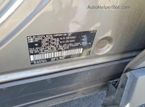 JTMABACA2PA026967 2023 TOYOTA BZ4X Серый 