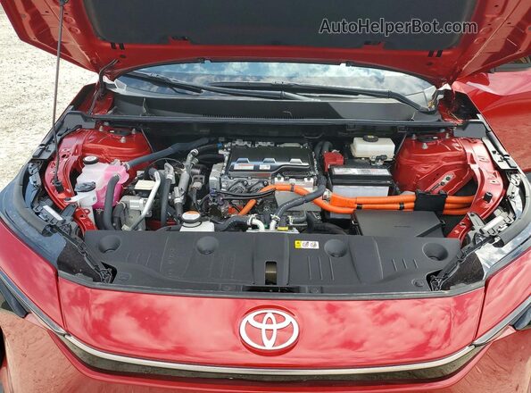 JTMABACAXRA065583 2024 TOYOTA BZ4X Red Vista del compartimento del motor