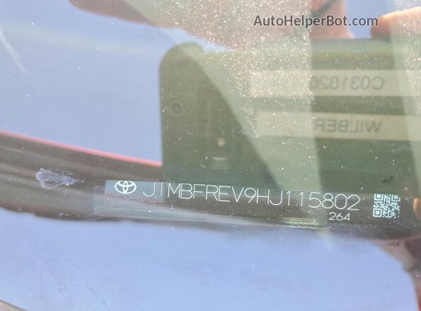 JTMBFREV9HJ115802 2017 TOYOTA RAV4 Maroon 