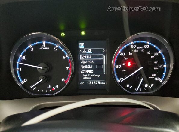 JTMDFREV1JJ181002 2018 TOYOTA LIMITED Gray Widok zestawu wskaźników