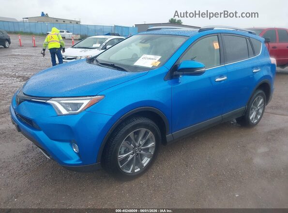 JTMDFREVXJJ218466 2018 TOYOTA RAV4 Blue Vista tres cuartos delantera izquierda