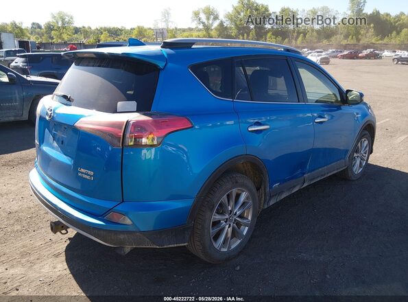 JTMDJREV2HD079408 2017 TOYOTA RAV4 HYBRID Blue Rear right