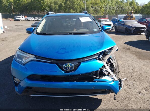 JTMDJREV2HD079408 2017 TOYOTA RAV4 HYBRID Blue Instrument cluster view