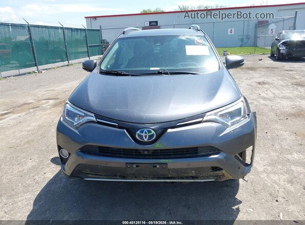 JTMDJREV2HD132205 2017 TOYOTA RAV4 HYBRID Gray Instrument cluster view