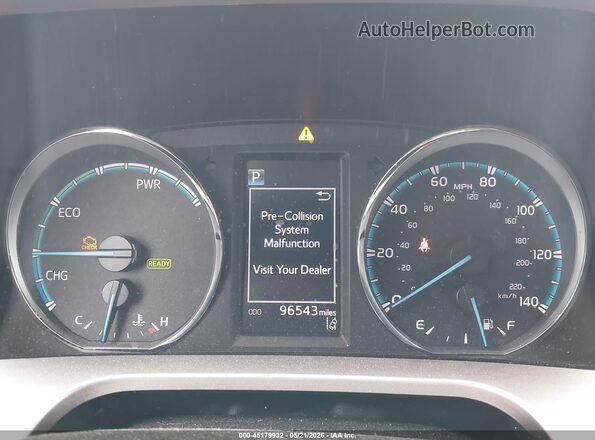 JTMDJREV5GD002045 2016 TOYOTA RAV4 HYBRID Серебряный Вид задних сидений