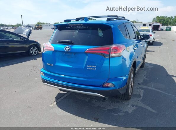 JTMDJREV9GD032553 2016 TOYOTA RAV4 HYBRID Blue Задня права чверть