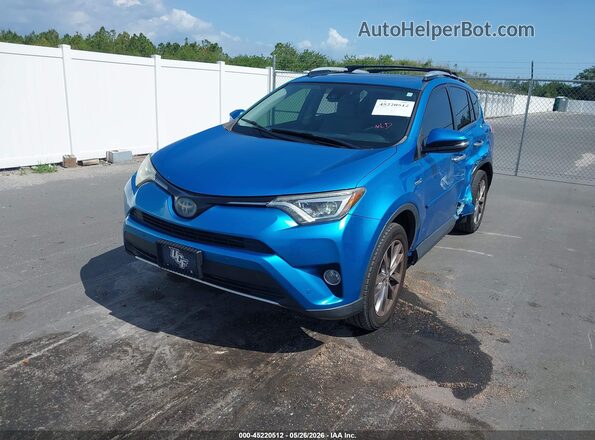 JTMDJREV9GD032553 2016 TOYOTA RAV4 HYBRID Blue Передня ліва чверть
