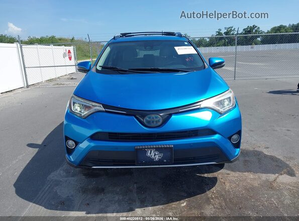 JTMDJREV9GD032553 2016 TOYOTA RAV4 HYBRID Blue Вид щитка приладів
