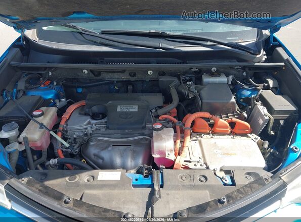 JTMDJREV9GD032553 2016 TOYOTA RAV4 HYBRID Blue Вид ззаду