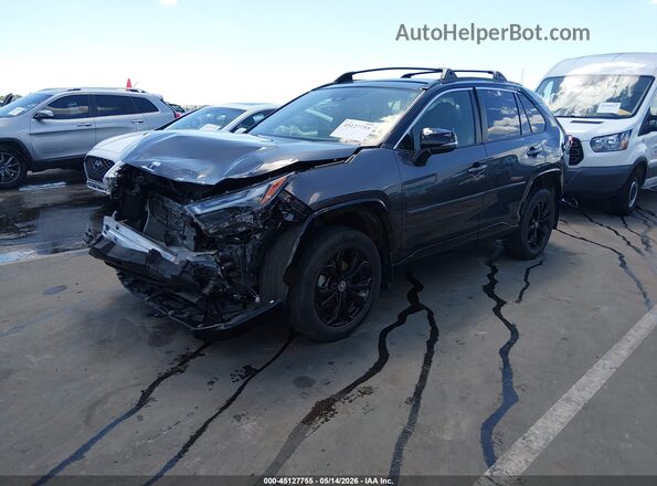 JTME6RFV2NJ021588 2022 TOYOTA RAV4 HYBRID Gray Передня ліва чверть