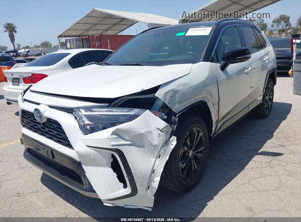 JTME6RFV8RJ060529 2024 TOYOTA RAV4 HYBRID White წინა მარცხენა ხედი სამი მეოთხედიდან
