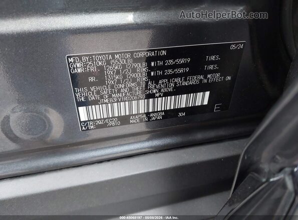 JTMEB3FV1RD206793 2024 TOYOTA RAV4 PRIME Gray 