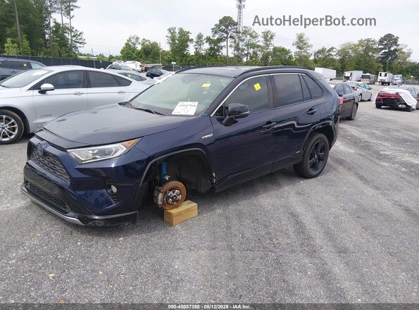 JTMEWRFV1KJ015681 2019 TOYOTA RAV4 HYBRID Синий Передняя левая четверть