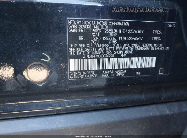 JTMG1RFVXKD034798 2019 TOYOTA RAV4 Black Вид підкапотного простору