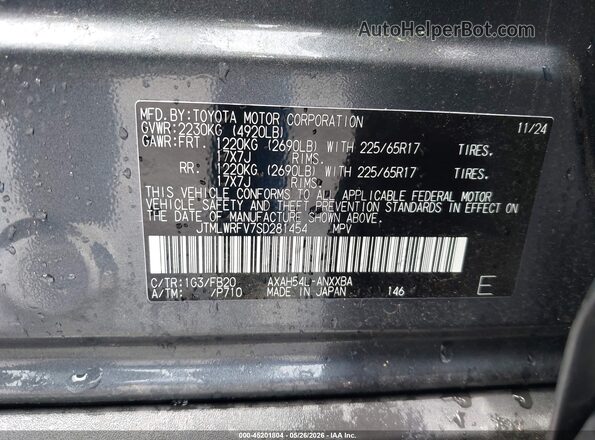 JTMLWRFV7SD281454 2025 TOYOTA RAV4 HYBRID Gray 