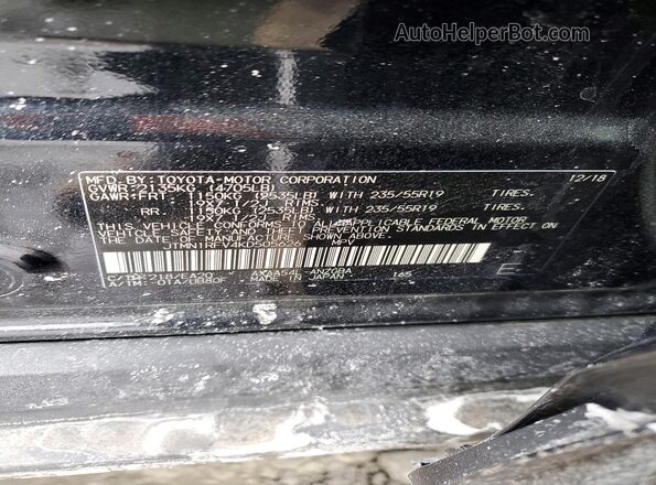 JTMN1RFV4KD505626 2019 TOYOTA LIMITED Black Widok naklejki z numerem VIN