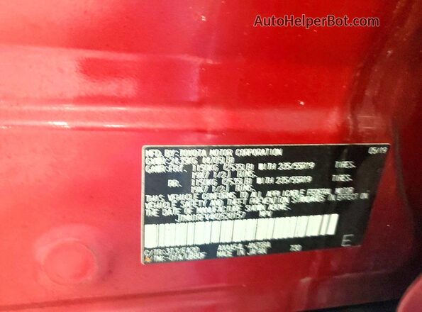 JTMN1RFV4KD520157 2019 TOYOTA RAV4 Red 
