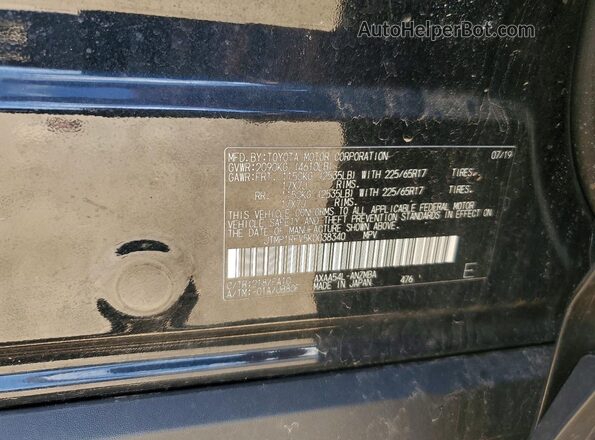 JTMP1RFV5KD038340 2019 TOYOTA RAV4 Blue Вид наклейки з VIN-кодом