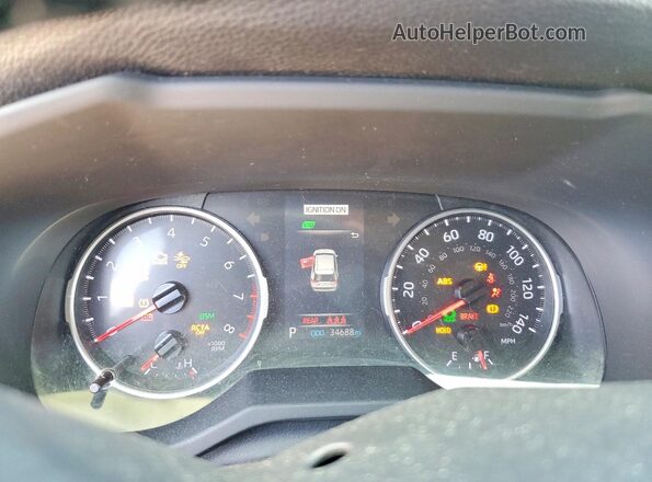 JTMP1RFV5KD038340 2019 TOYOTA RAV4 Blue Вид щитка приладів