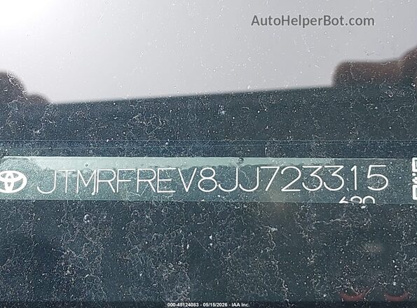 JTMRFREV8JJ723315 2018 TOYOTA RAV4 Gray Widok komory silnika