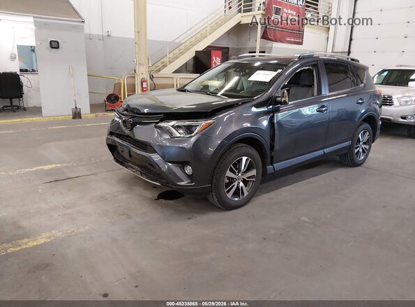 JTMRFREV9JD255092 2018 TOYOTA RAV4 Gray წინა მარცხენა ხედი სამი მეოთხედიდან