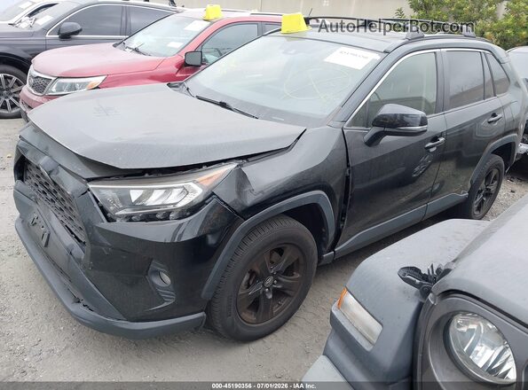 JTMW1RFV5KD009822 2019 TOYOTA RAV4 Black წინა მარცხენა ხედი სამი მეოთხედიდან