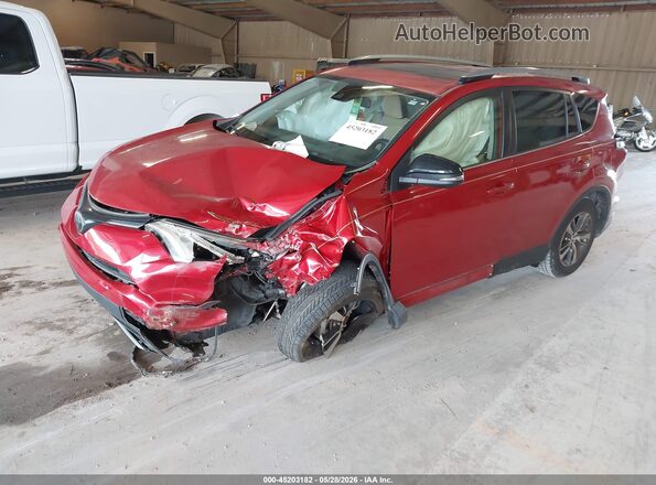 JTMWFREV3HJ107924 2017 TOYOTA RAV4 Red Առջևի ձախ երեք քառորդ տեսարան