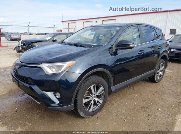 JTMWFREV5JJ748191 2018 TOYOTA RAV4 Blue Առջևի ձախ երեք քառորդ տեսարան