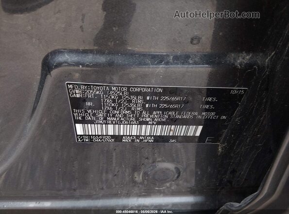 JTMZFREV1GJ061683 2016 TOYOTA LE Gray Engine compartment view