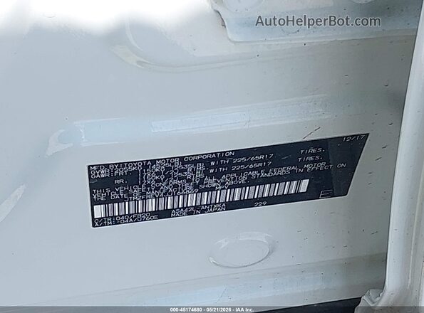 JTMZFREV4JJ166869 2018 TOYOTA RAV4 White Շարժիչի բաժամունքի տեսք